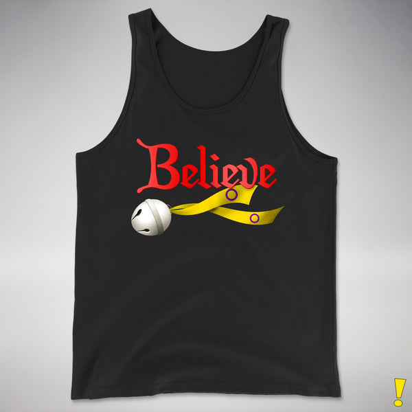 Believe Intersex Pride Flag Jingle Bell Premium Tank Top - Black